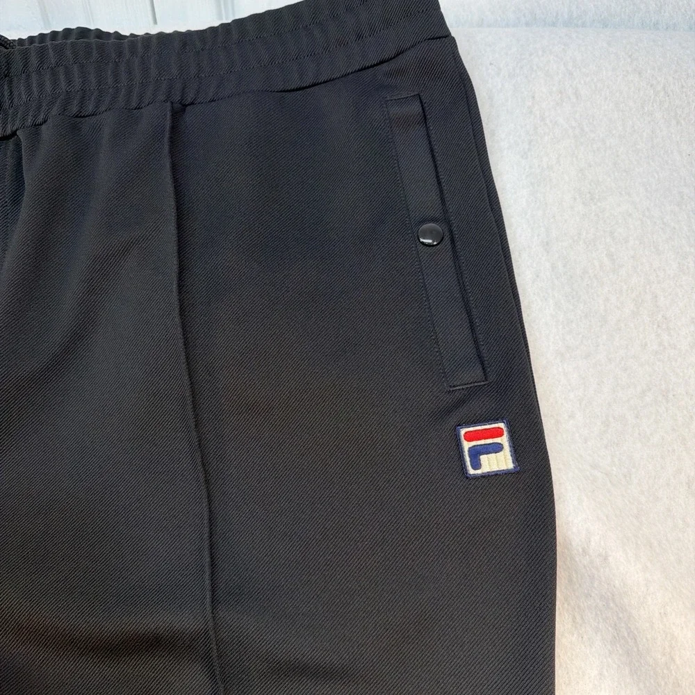FILA Jogger Pants Mens 4XL Black Zip Pocket Elastic Waist Athletic Casual - Picture 2 of 16